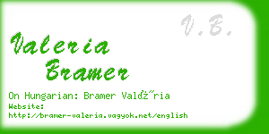 valeria bramer business card